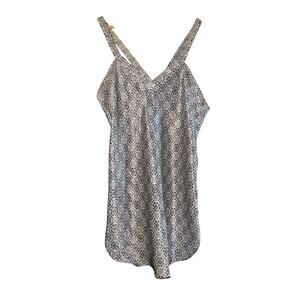 Vintage Prima Donna Geometric Slip Dress Medium Satin Boho Hippie Retro Lingerie